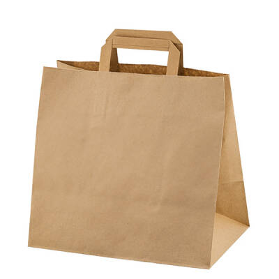 Naturel Kraft Çanta Düz Saplı Büyük Boy 30x20x28 cm - 1