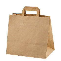 Naturel Kraft Çanta Düz Saplı Büyük Boy 30x20x28 cm - KullanatPazarı