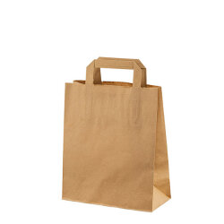 Naturel Kraft Çanta Düz Saplı Küçük Boy 22x10x26 cm - KullanatPazarı