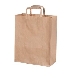 Naturel Kraft Çanta Düz Saplı Orta Boy 12x25x30 cm - KullanatPazarı