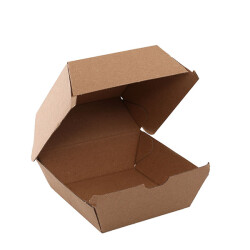 Oluklu Mukavva Hamburger Kutusu 10x10x8 cm - KullanatPazarı