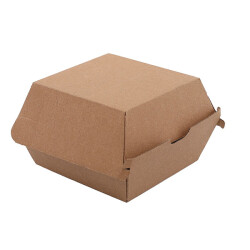 Oluklu Mukavva Hamburger Kutusu 10x10x8 cm - 1