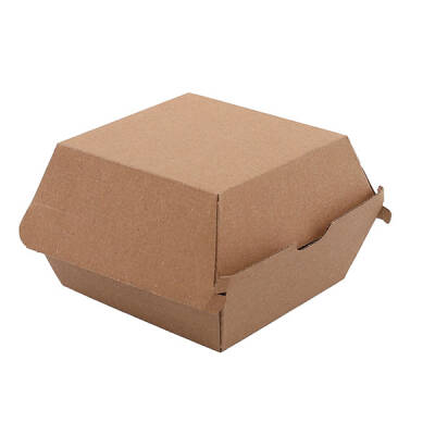 Oluklu Mukavva Hamburger Kutusu 10x10x8 cm - 1