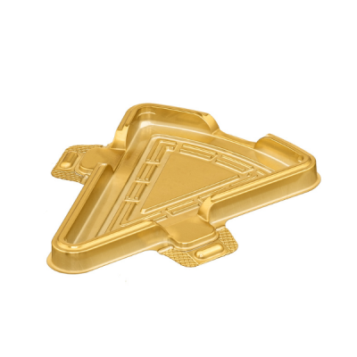 Özge Plastik Dilim Pasta Kabı Altın Taban - 2