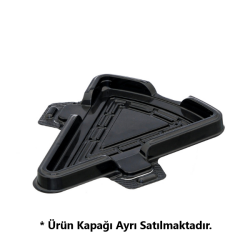 Özge Plastik Dilim Pasta Kabı Siyah Taban - Özge Plastik