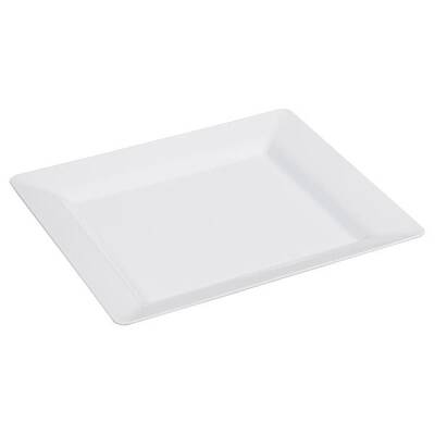 Plastik Kare Beyaz Tabak 22 cm - 1