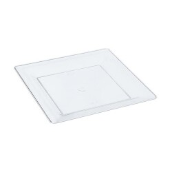 Plastik Kare Şeffaf Tabak 18cm - KullanatPazarı