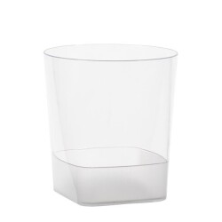 Plastik Kare Viski Meşrubat Bardağı 220 cc - KullanatPazarı