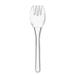 Plastik Kokteyl Çatalı Şeffaf 9,5 cm - KullanatPazarı