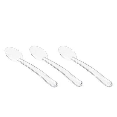 Plastik Lüks Dondurma Kaşığı Şeffaf 11,5 cm 2,6 gr - 2