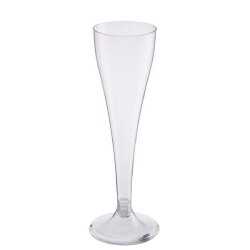 Plastik Şampanya Kadehi 120 cc Şeffaf Ayaklı - KullanatPazarı