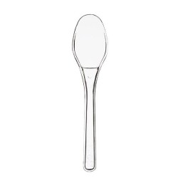 Plastik Şeffaf Kokteyl Kaşığı 10cm - KullanatPazarı