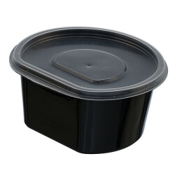 Policap 145 mm PP Siyah Çorba Kase 16 oz - 2