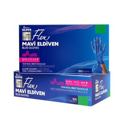 Reflex Flex Pudrasız Eldiven Mavi Medium - 1