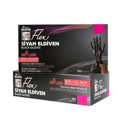 Reflex Flex Pudrasız Eldiven Siyah Large/XLarge - 1