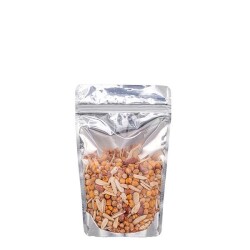 Şeffaf Metalize Kilitli Doypack 11x18.5x7 cm - 100 gr - KullanatPazarı