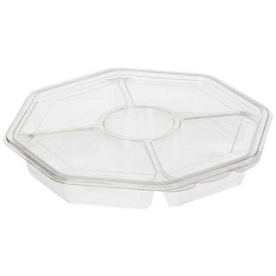 Sekizgen 5 bölmeli Kendinden Kapaklı Kap - 2