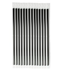 Siyah Frozen Plastik Pipet Jelatin Sargılı 8mm x 24 cm - KullanatPazarı