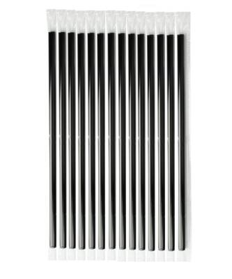 Siyah Frozen Plastik Pipet Jelatin Sargılı 8mm x 24 cm - 1