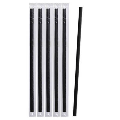 Siyah Frozen Plastik Pipet Jelatin Sargılı 8mm x 24 cm - 1