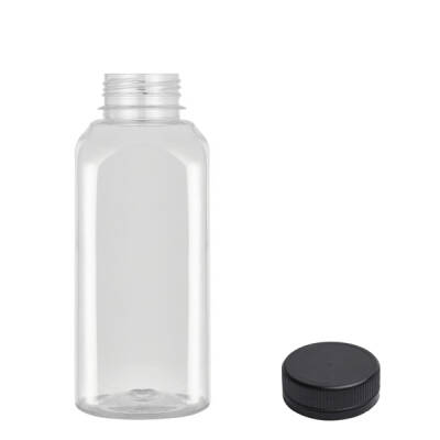 Siyah Kapaklı Kare Pet Şişe 500 cc - 2