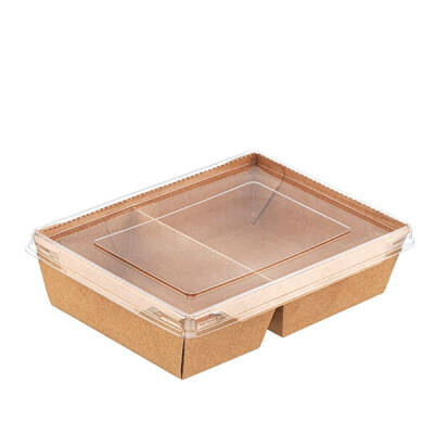 Tuktuk 2 Gözlü Kraft Karton Tabak 1200 cc - 2