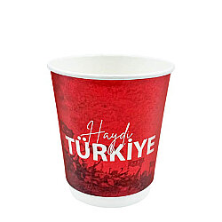 Türkiye Baskılı 8 oz Double Wall Karton Bardak - KullanatPazarı