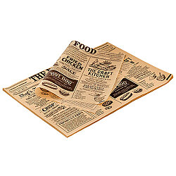 Yağlı Kraft Gazete Baskılı Sarım Kağıdı 30x40 cm - KullanatPazarı