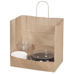 Yeni Naturel Kraft Çanta Büyük Boy 30x20x32 cm - 2