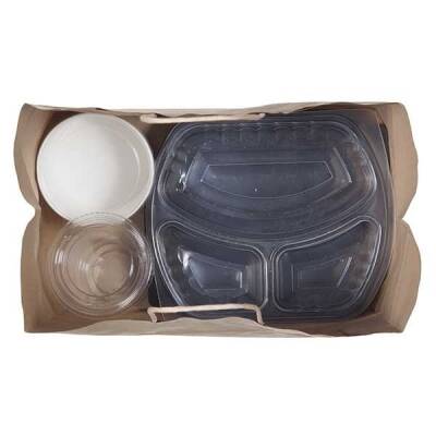 Yeni Naturel Kraft Çanta Büyük Boy 30x20x32 cm - 3