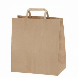 Naturel Kraft Çanta Düz Saplı Büyük Boy 16x27x28 cm - KullanatPazarı