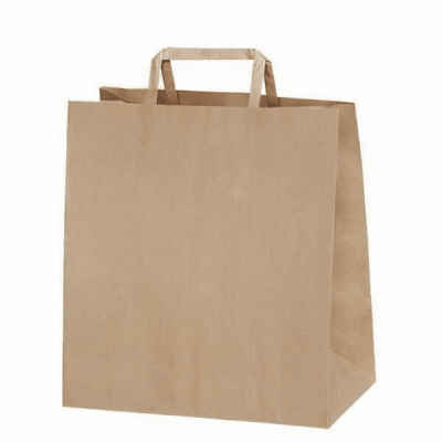 Naturel Kraft Çanta Düz Saplı Büyük Boy 16x27x28 cm - 1